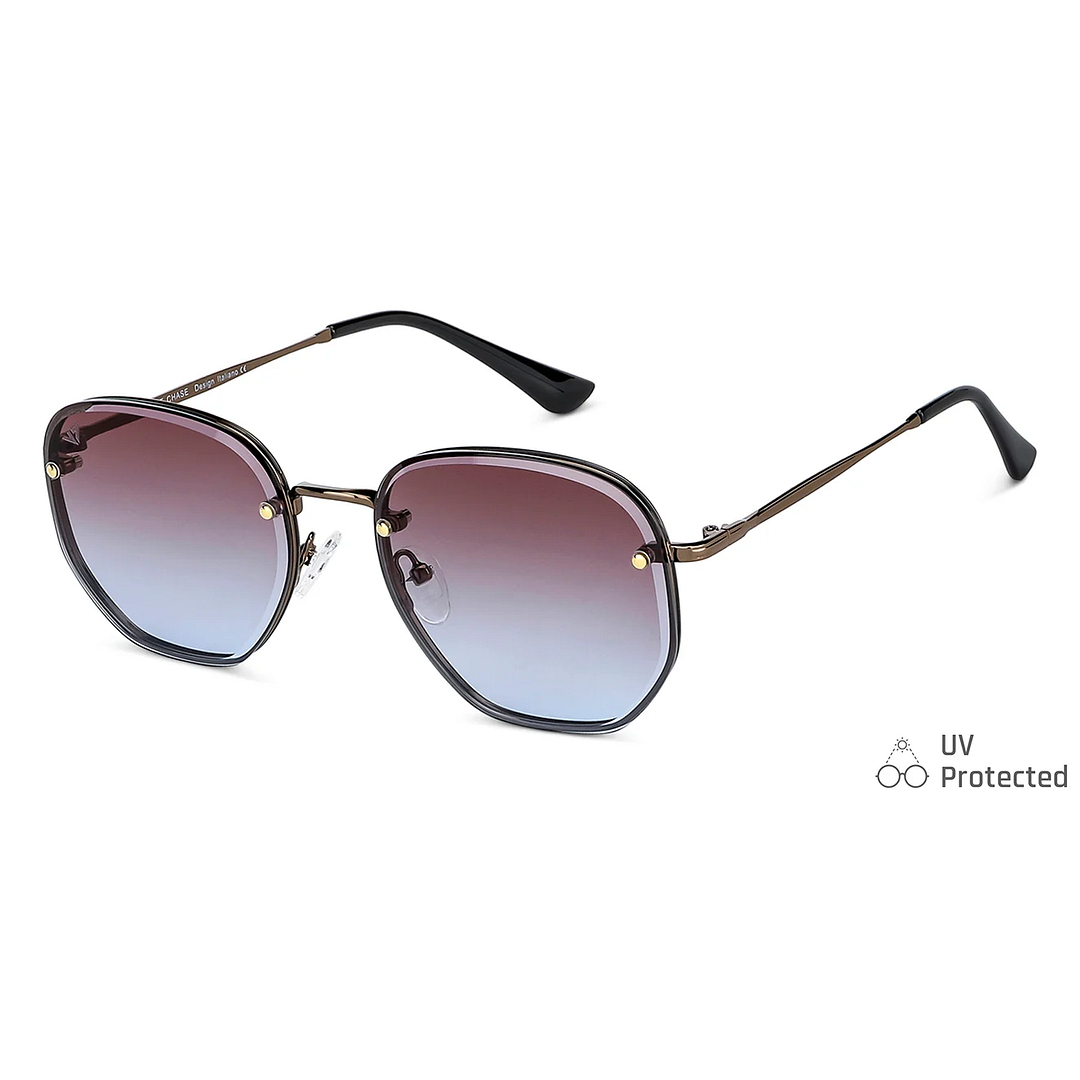 Vincent Chase Online Brown Rimless Geometric right side