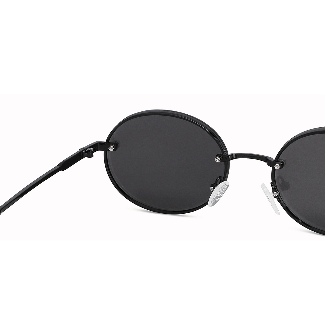Vincent Chase Online Black Rimless Round right side