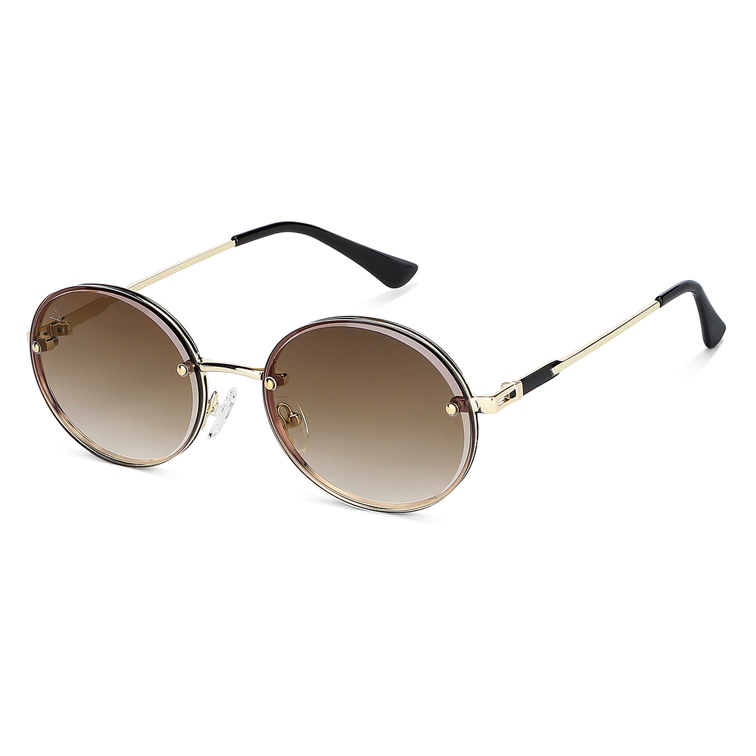 Vincent Chase Online Gold Rimless Round right side
