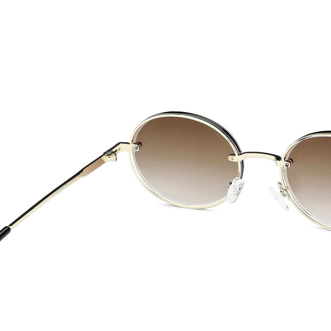Vincent Chase Online Gold Rimless Round right side