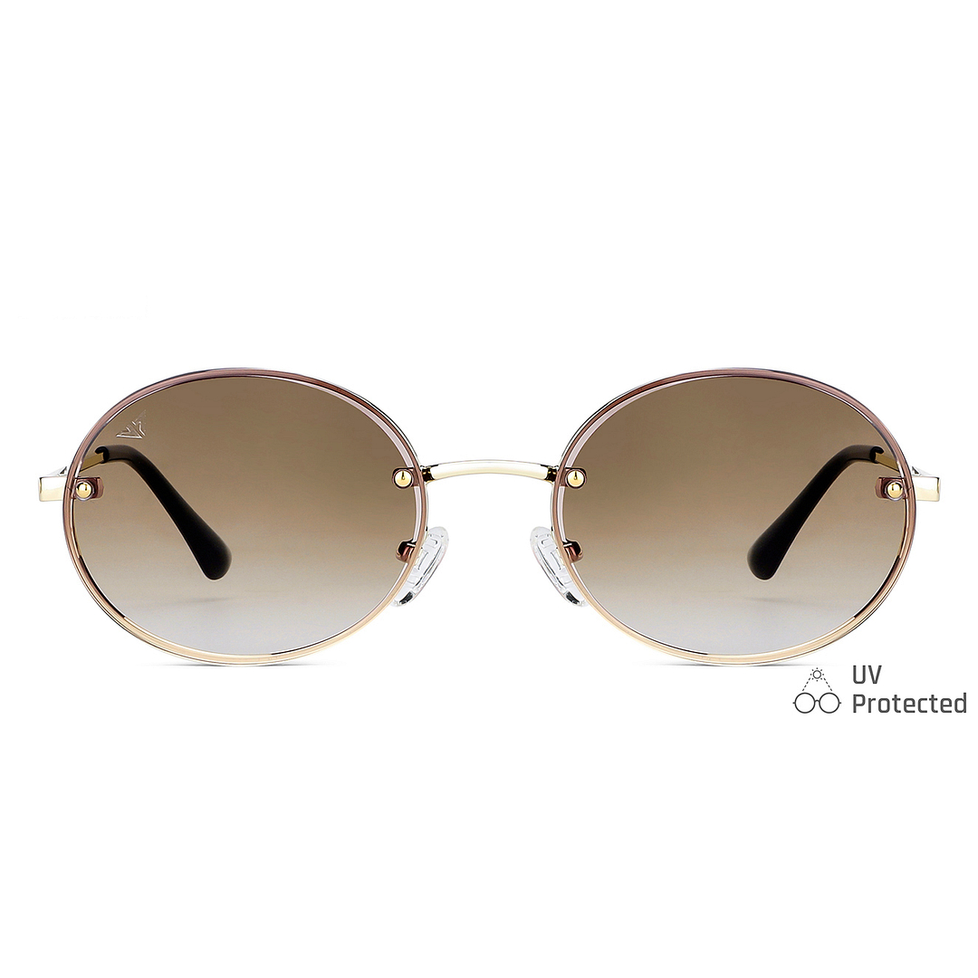 Vincent Chase Online Gold Rimless Round left side