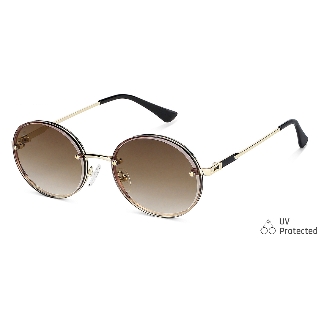 Vincent Chase Online Gold Rimless Round right side