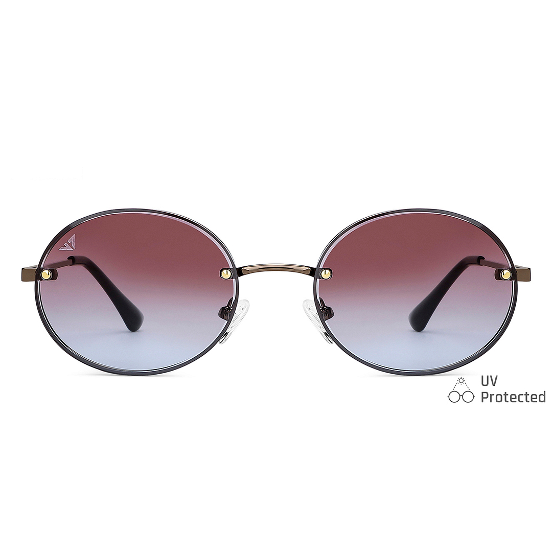 Vincent Chase Online Brown Rimless Round left side