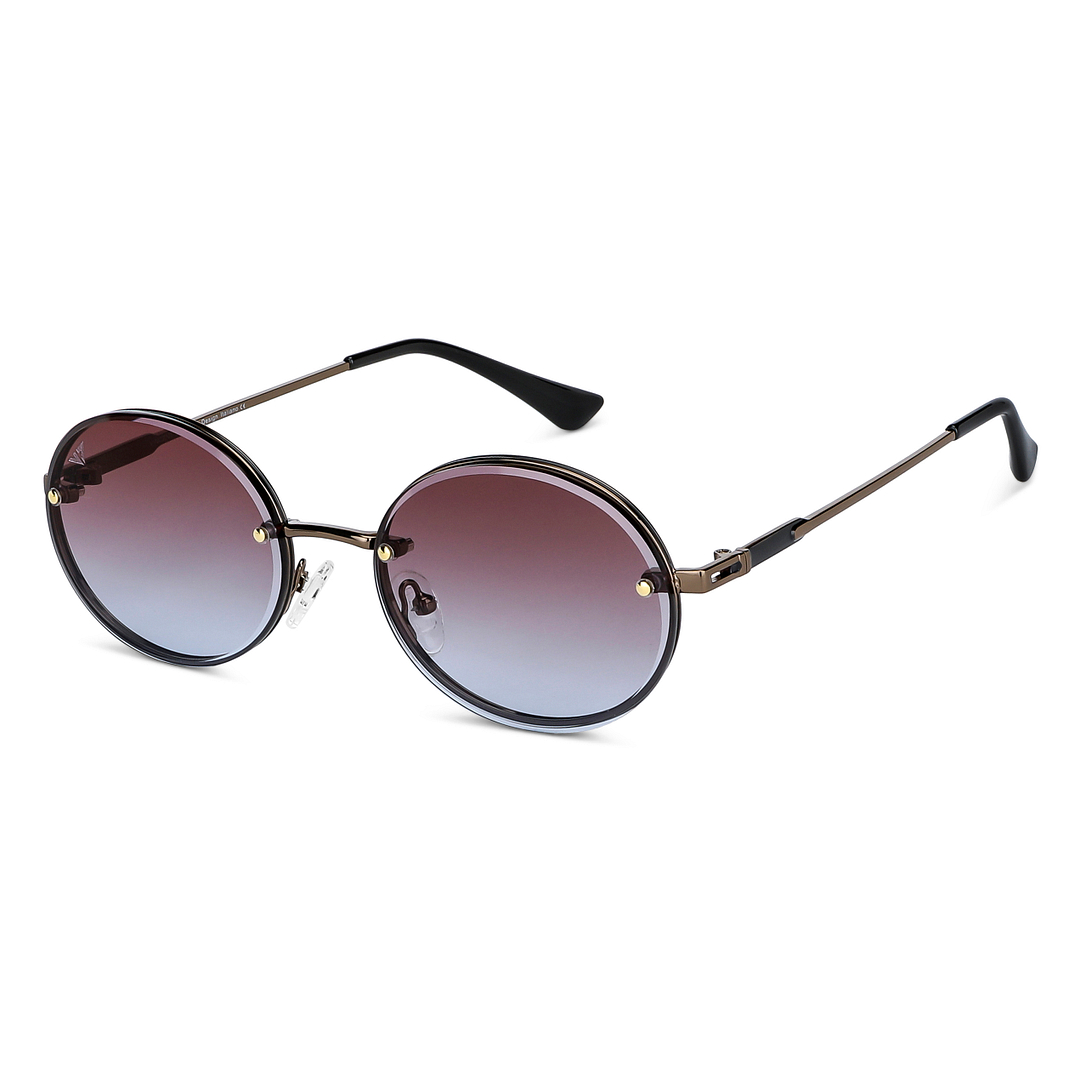 Vincent Chase Online Brown Rimless Round right side