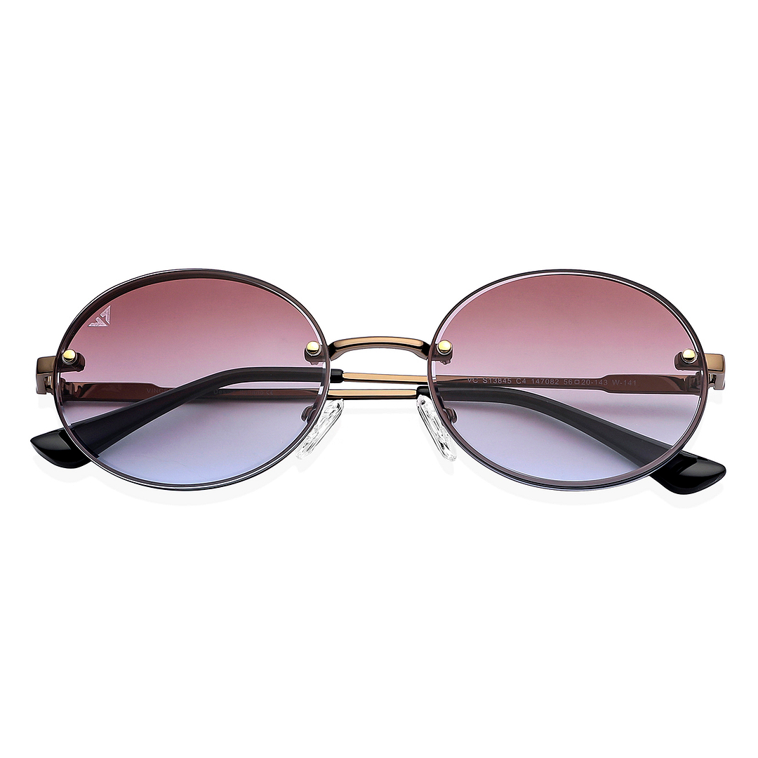 Vincent Chase Online Brown Rimless Round left side