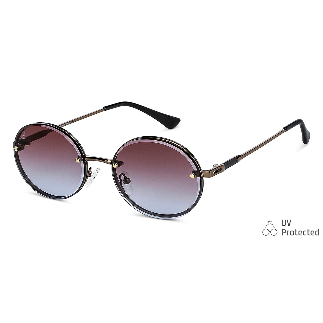 Vincent Chase Online Brown Rimless Round right side