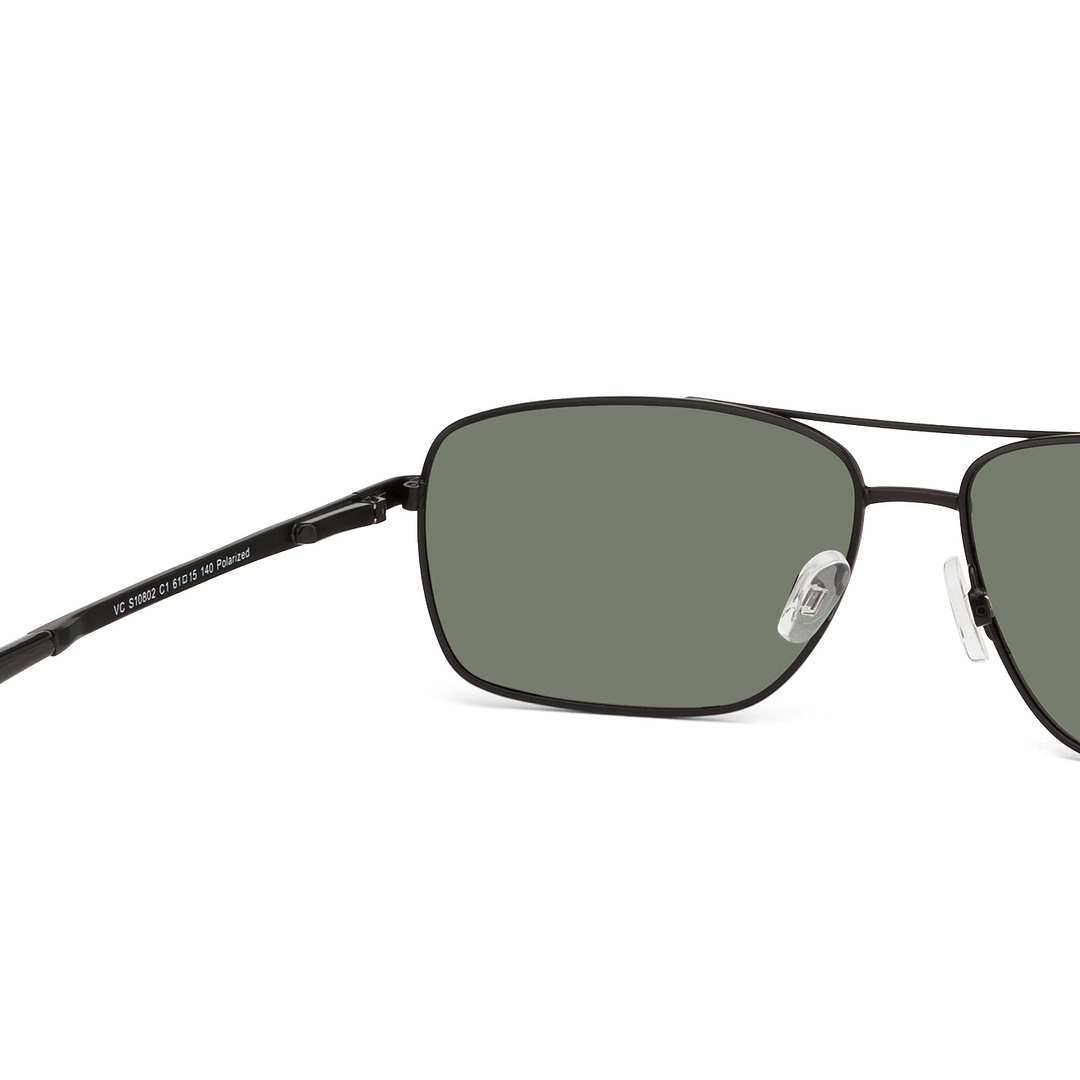 Vincent Chase Polarized Black Full Rim Rectangle left side
