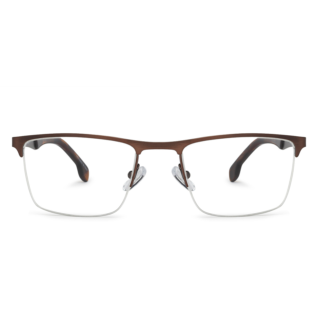 Vincent Chase Online Light Brown Half Rim Rectangle left side