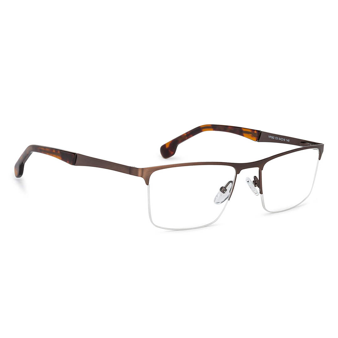 Vincent Chase Online Light Brown Half Rim Rectangle left side