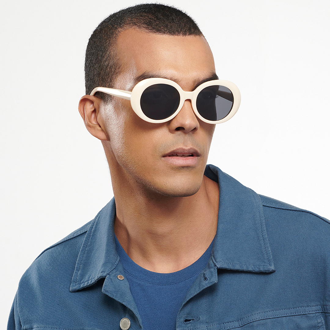 Vincent Chase Online White Full Rim Round left side