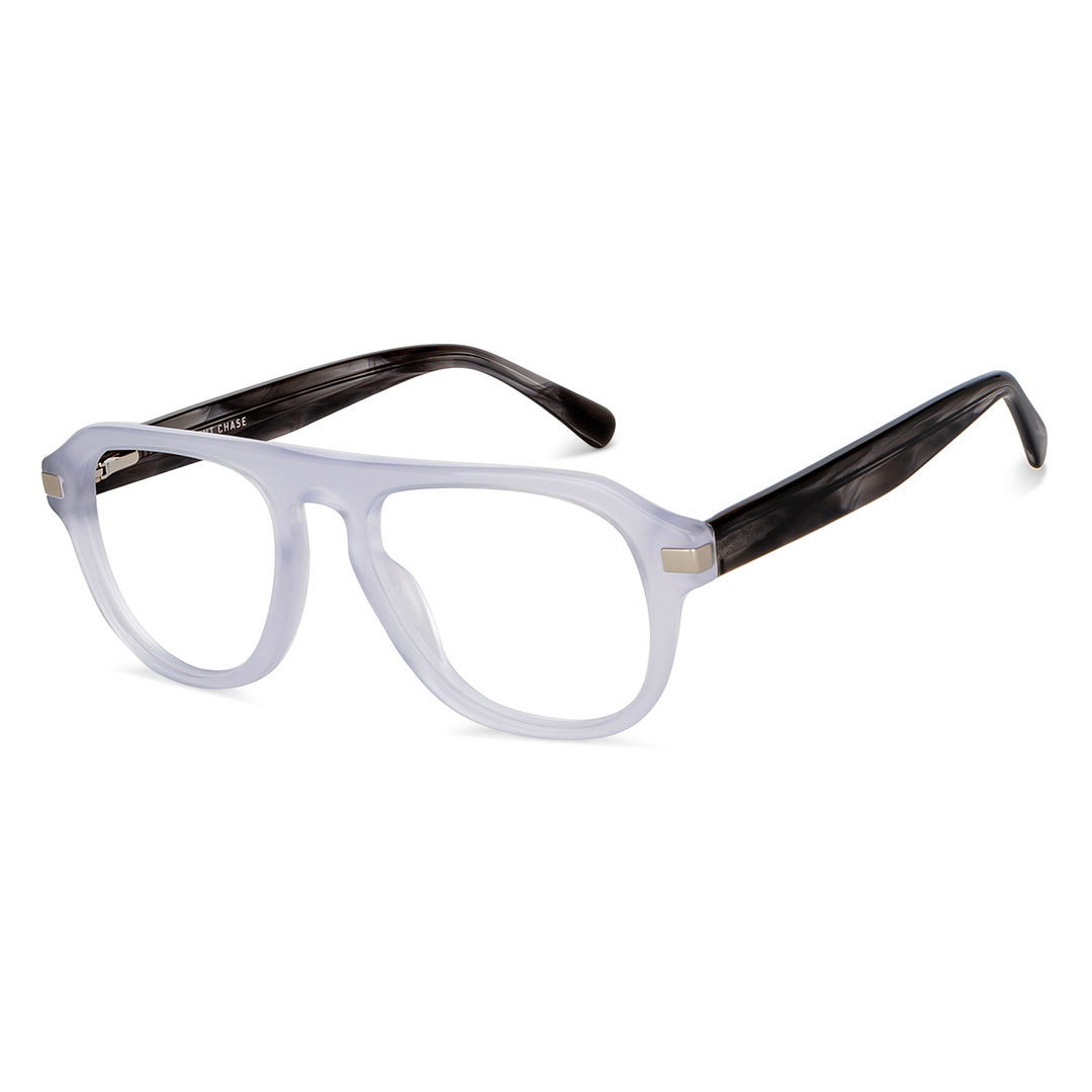 Vincent Chase Online White Full Rim Aviator right side