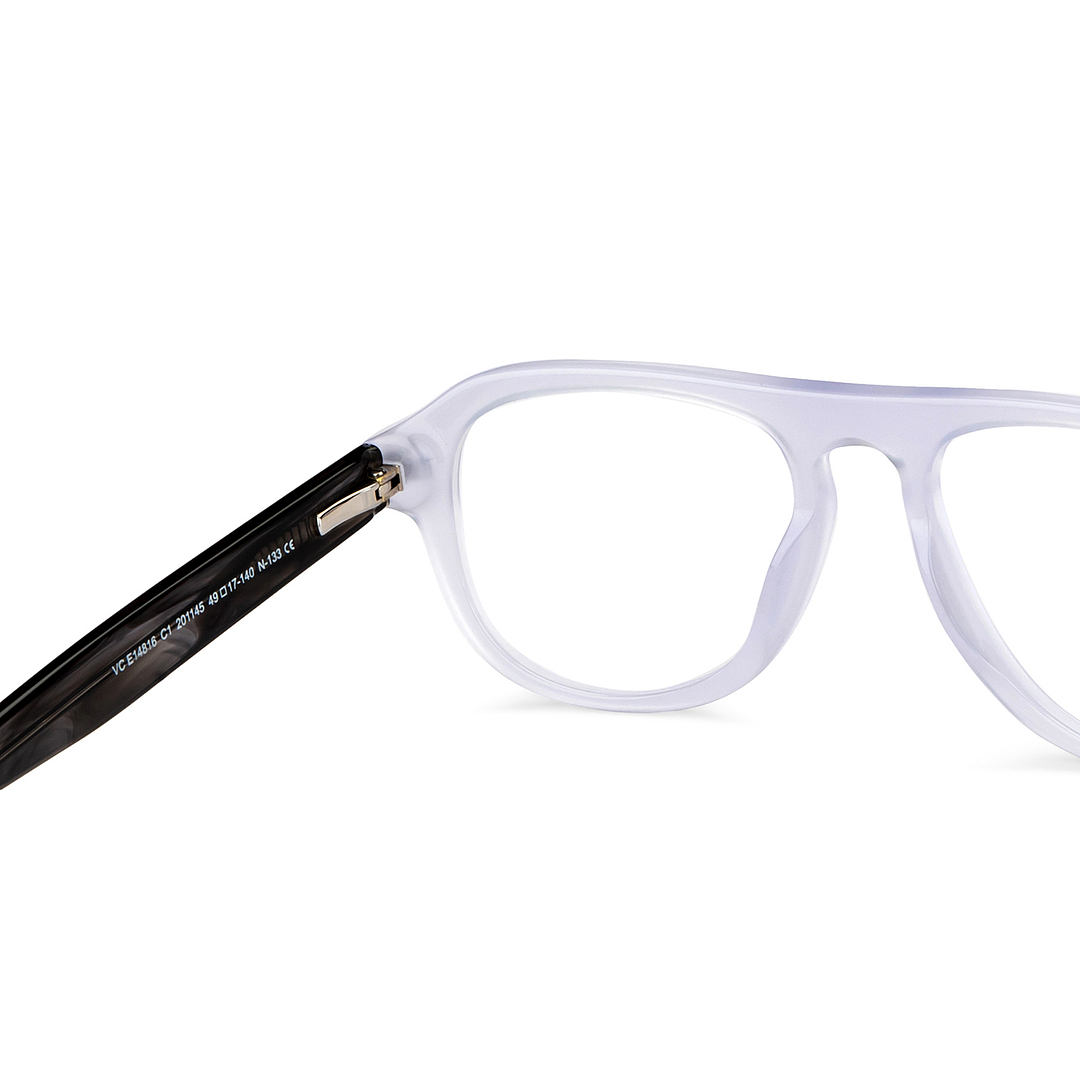 Vincent Chase Online White Full Rim Aviator right side