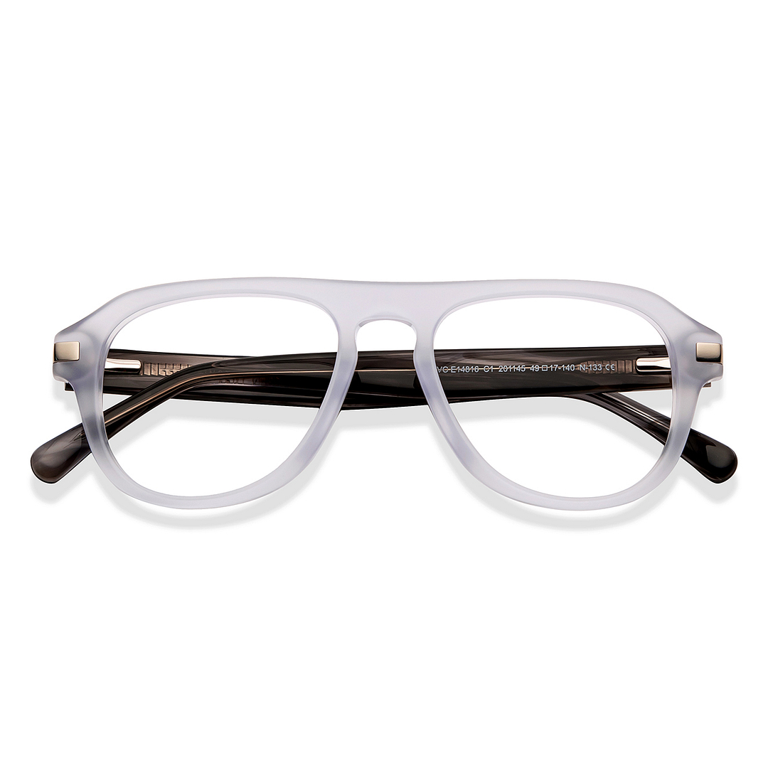 Vincent Chase Online White Full Rim Aviator left side