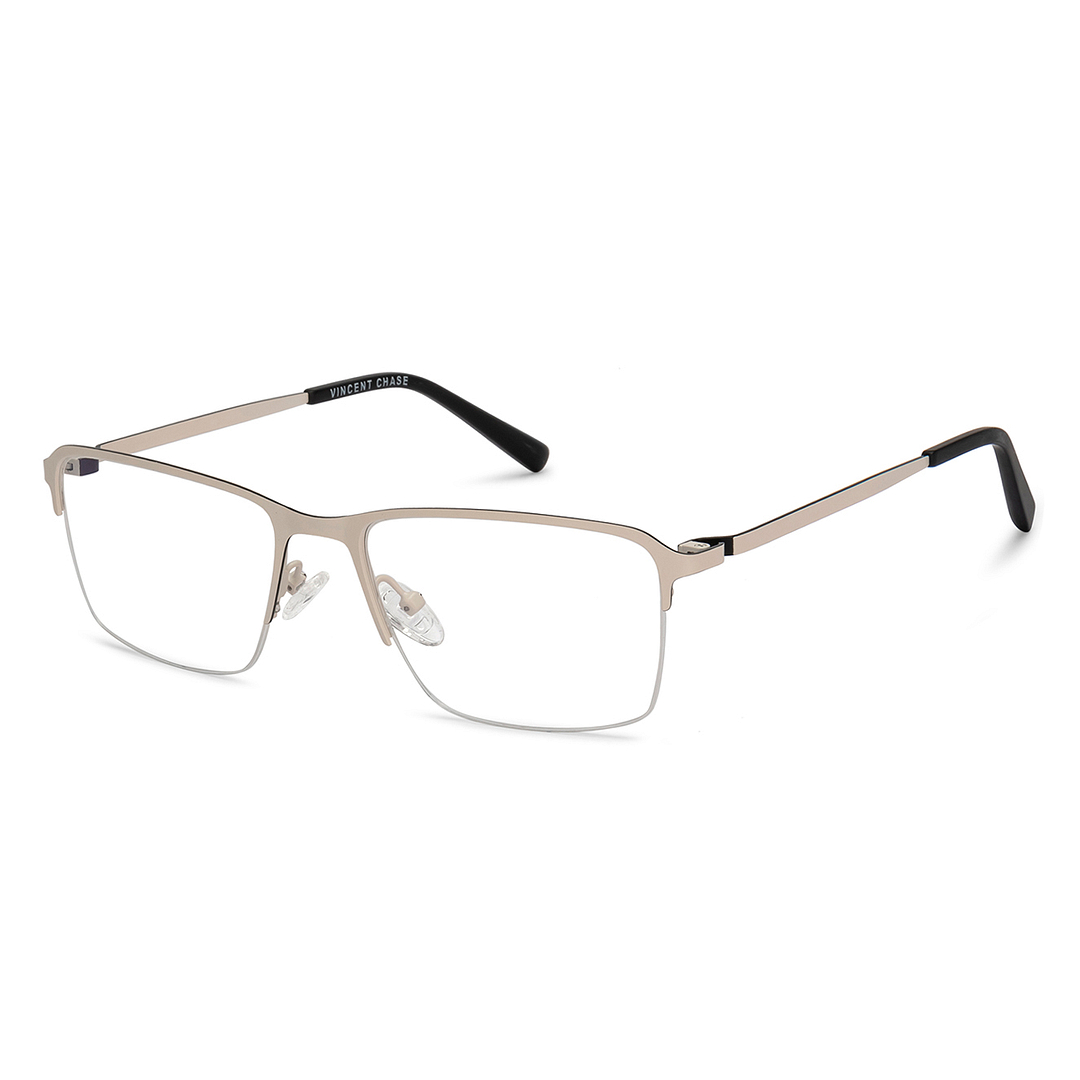 Buy White Half Rim Rectangle Vincent Chase Sleek Steel VC E16650