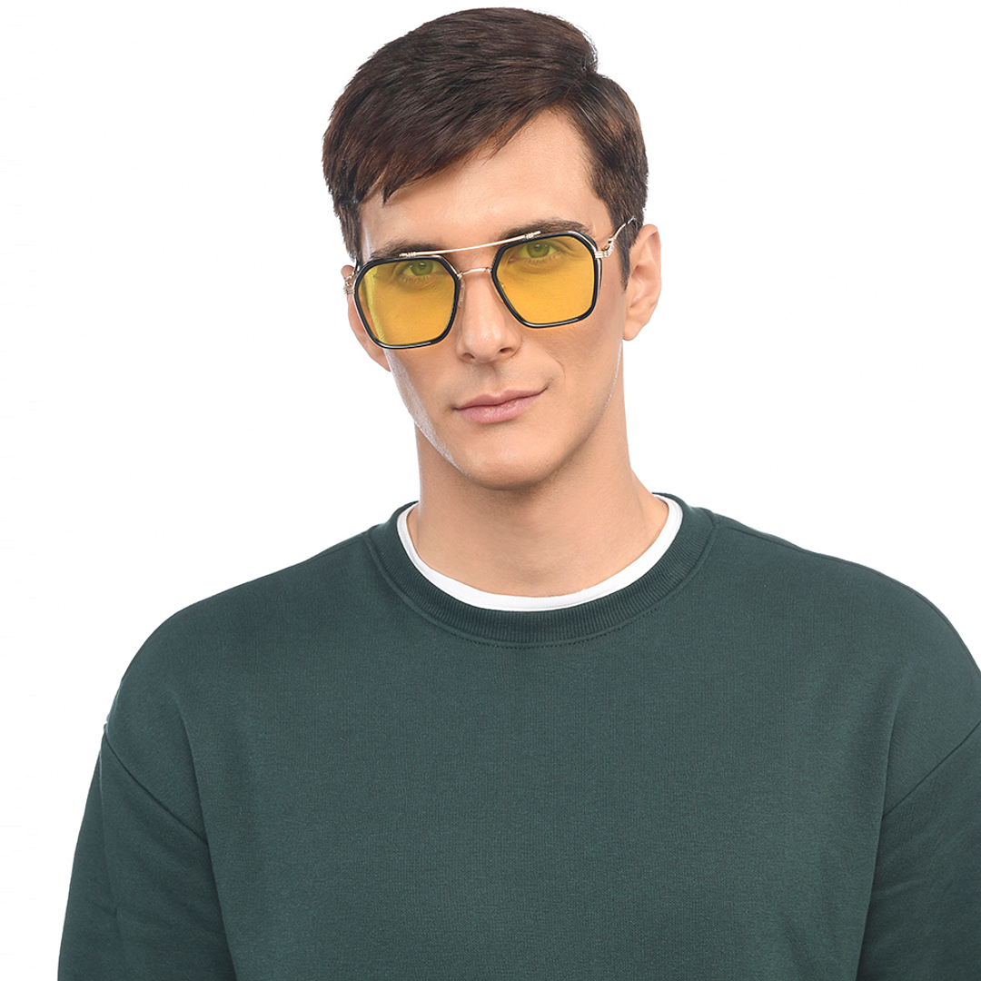 Vincent Chase Black Full Rim Geometric left side