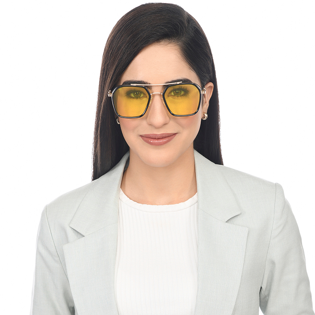 Vincent Chase Black Full Rim Geometric left side