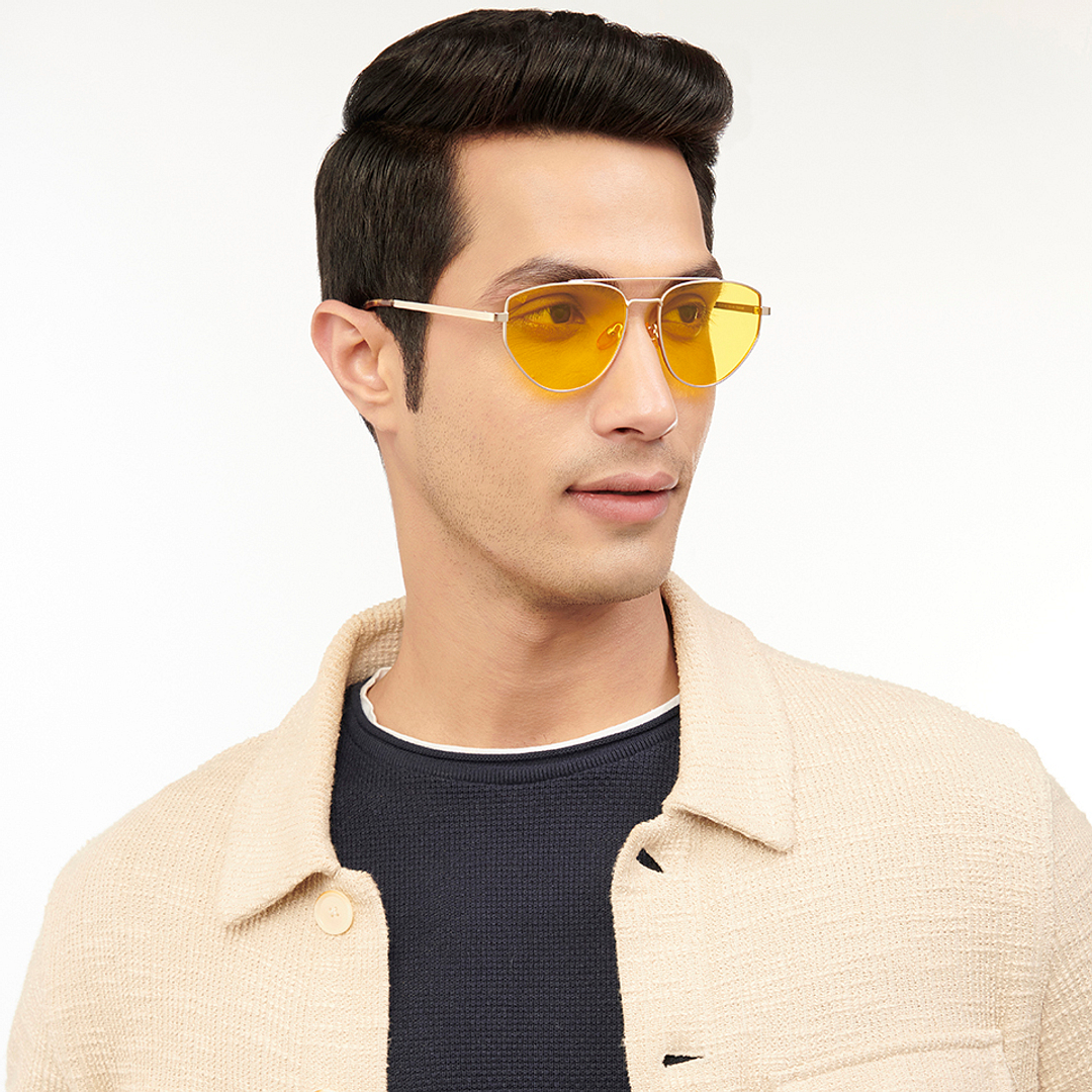 Vincent Chase Online Gold Full Rim Aviator right side