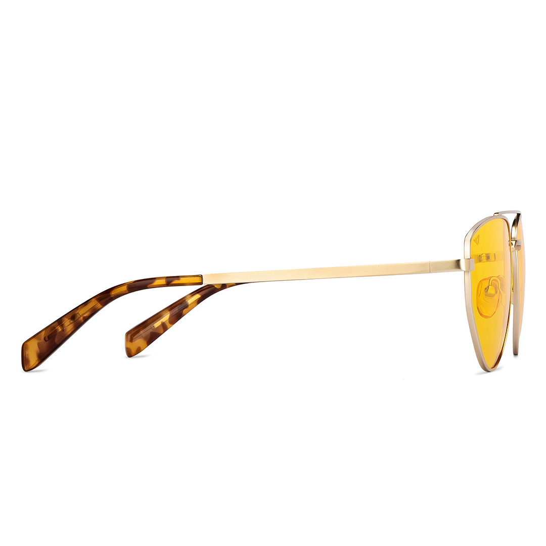 Vincent Chase Online Gold Full Rim Aviator left side