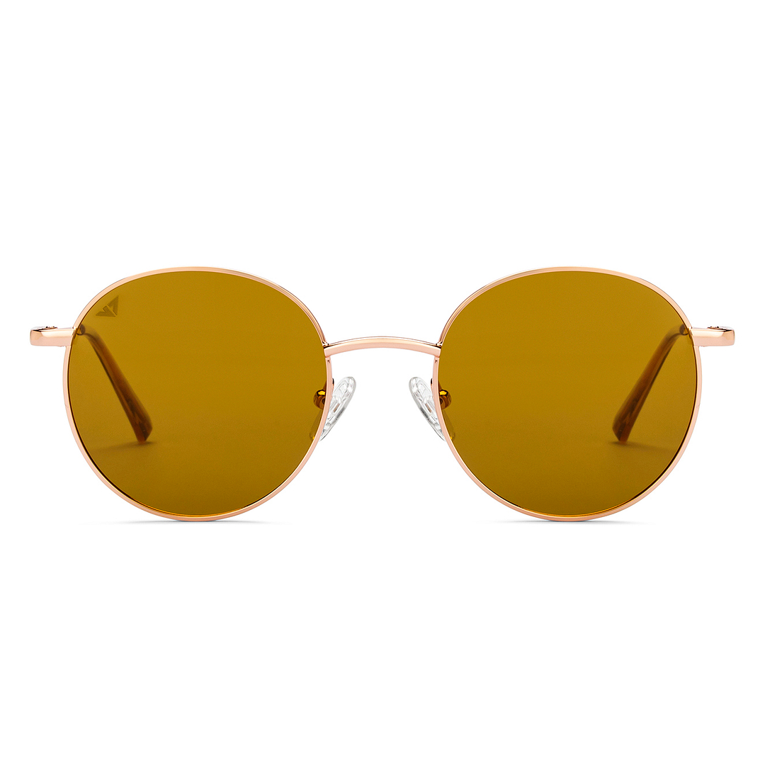 Buy Yellow Gold Full Rim Round Vincent Chase Polarized All-Time