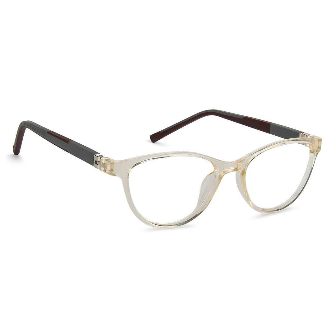 Hooper Online Brown Transparent Full Rim Cat Eye left side