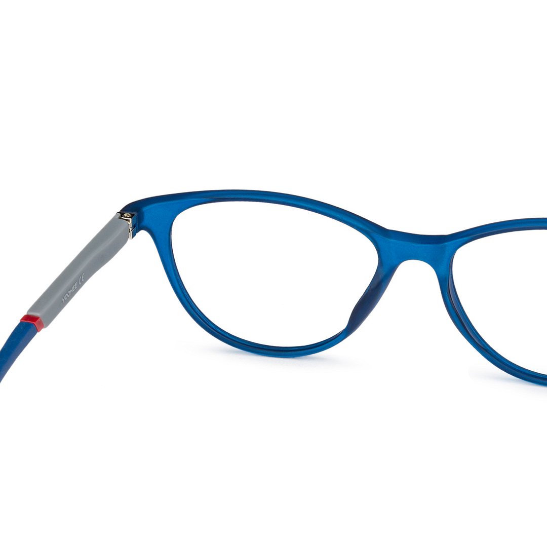 Hooper Online Blue Transparent Full Rim Cat Eye left side
