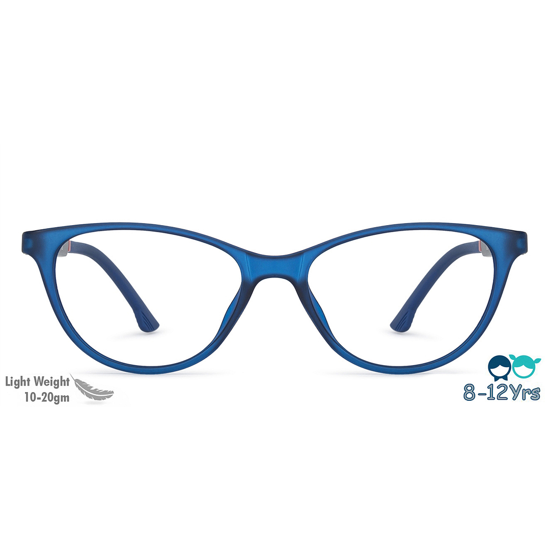 Hooper Online Blue Transparent Full Rim Cat Eye left side