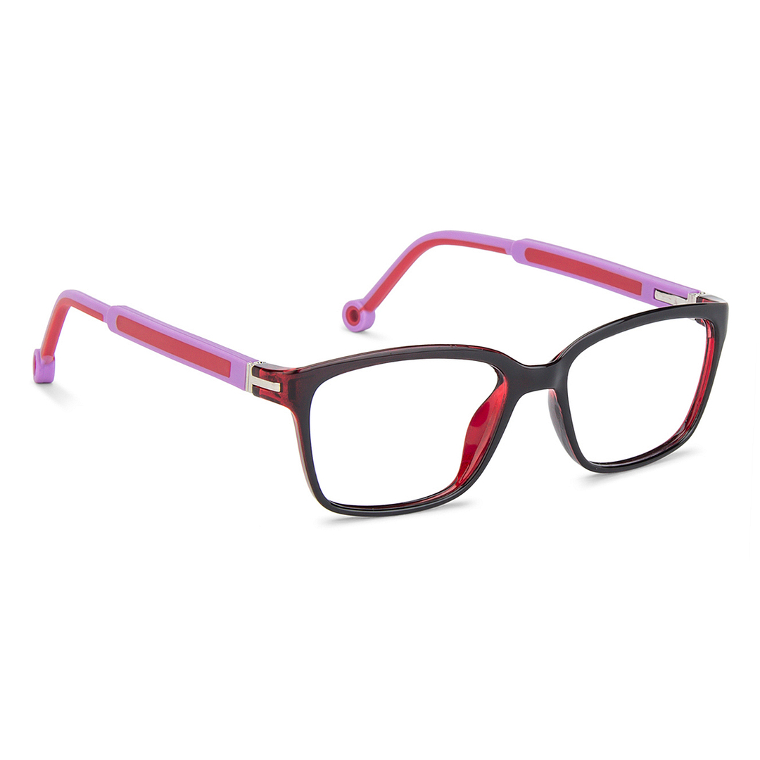 Hooper Online Red Transparent Full Rim Rectangle left side