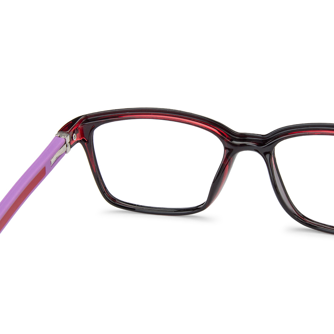 Hooper Online Red Transparent Full Rim Rectangle left side