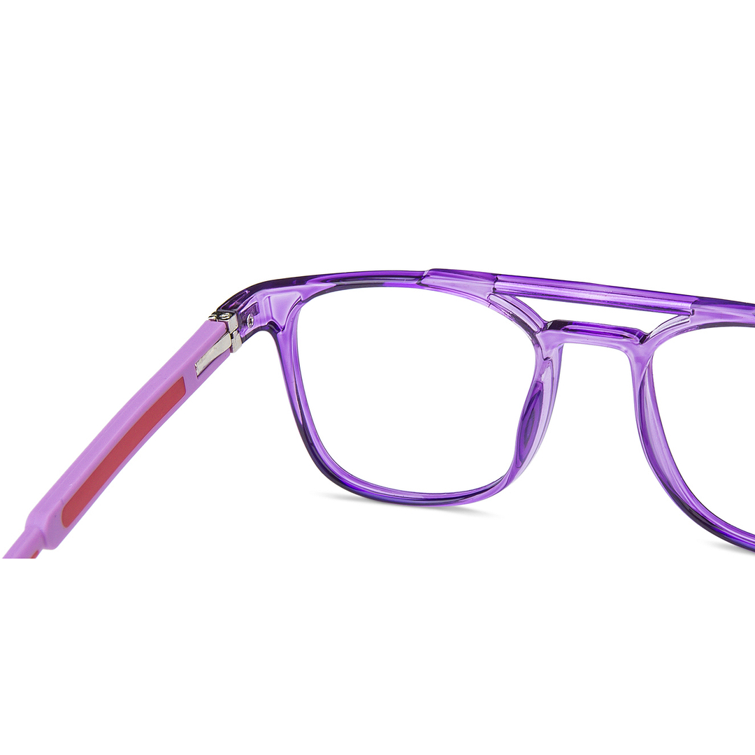 Hooper Online Purple Transparent Full Rim Square left side