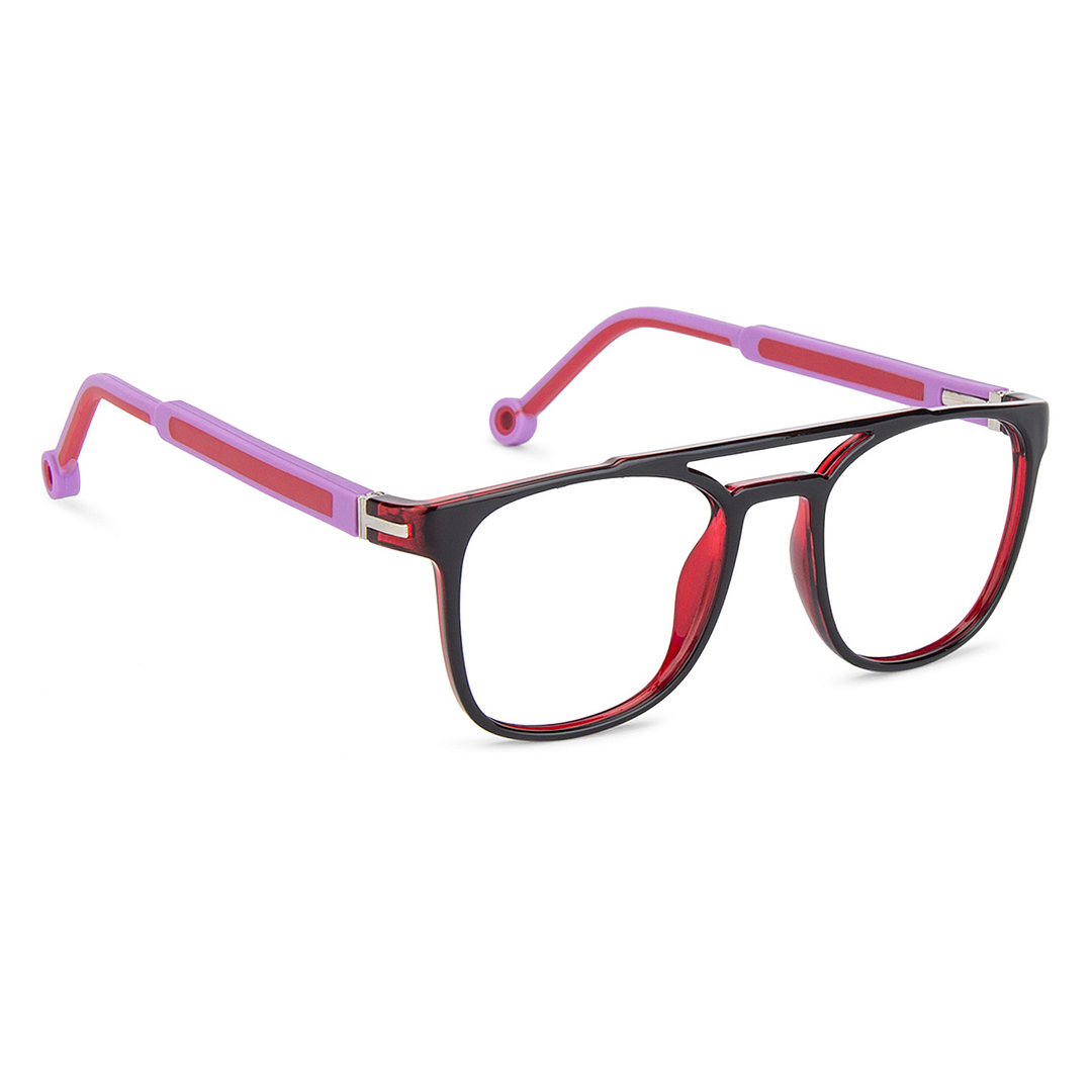Hooper Online Red Transparent Full Rim Square left side