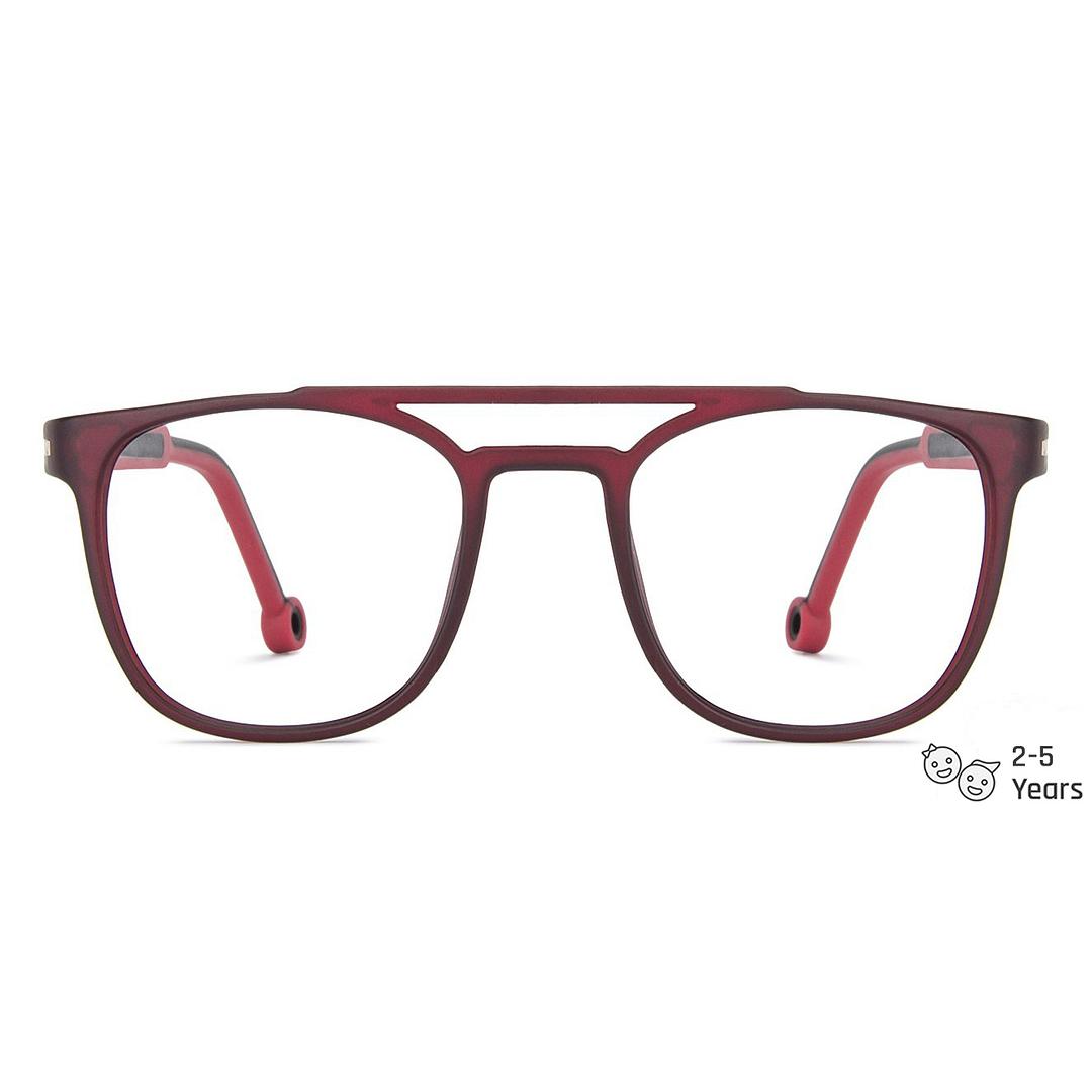 Hooper Online Red Transparent Full Rim Square left side