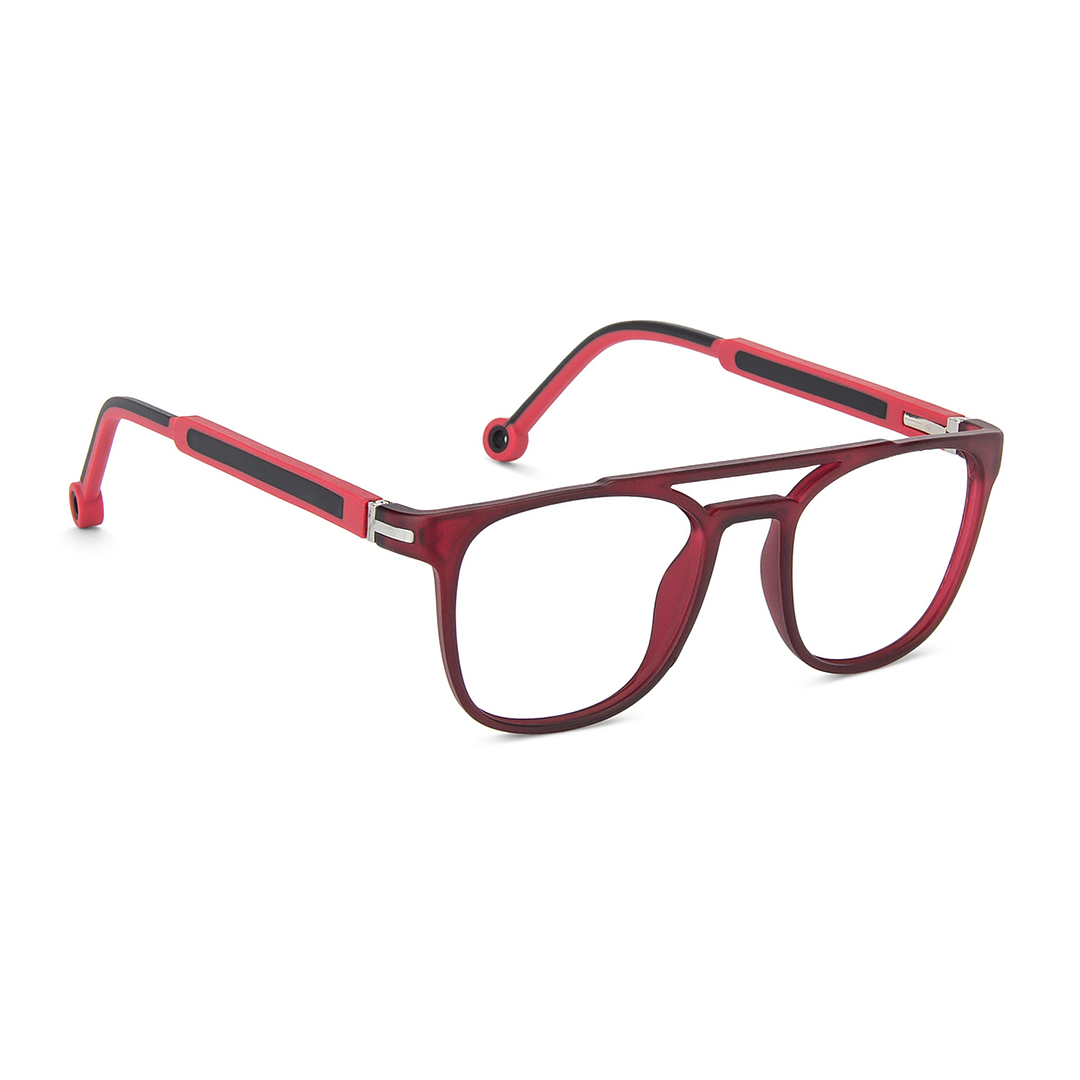 Hooper Online Red Transparent Full Rim Square left side