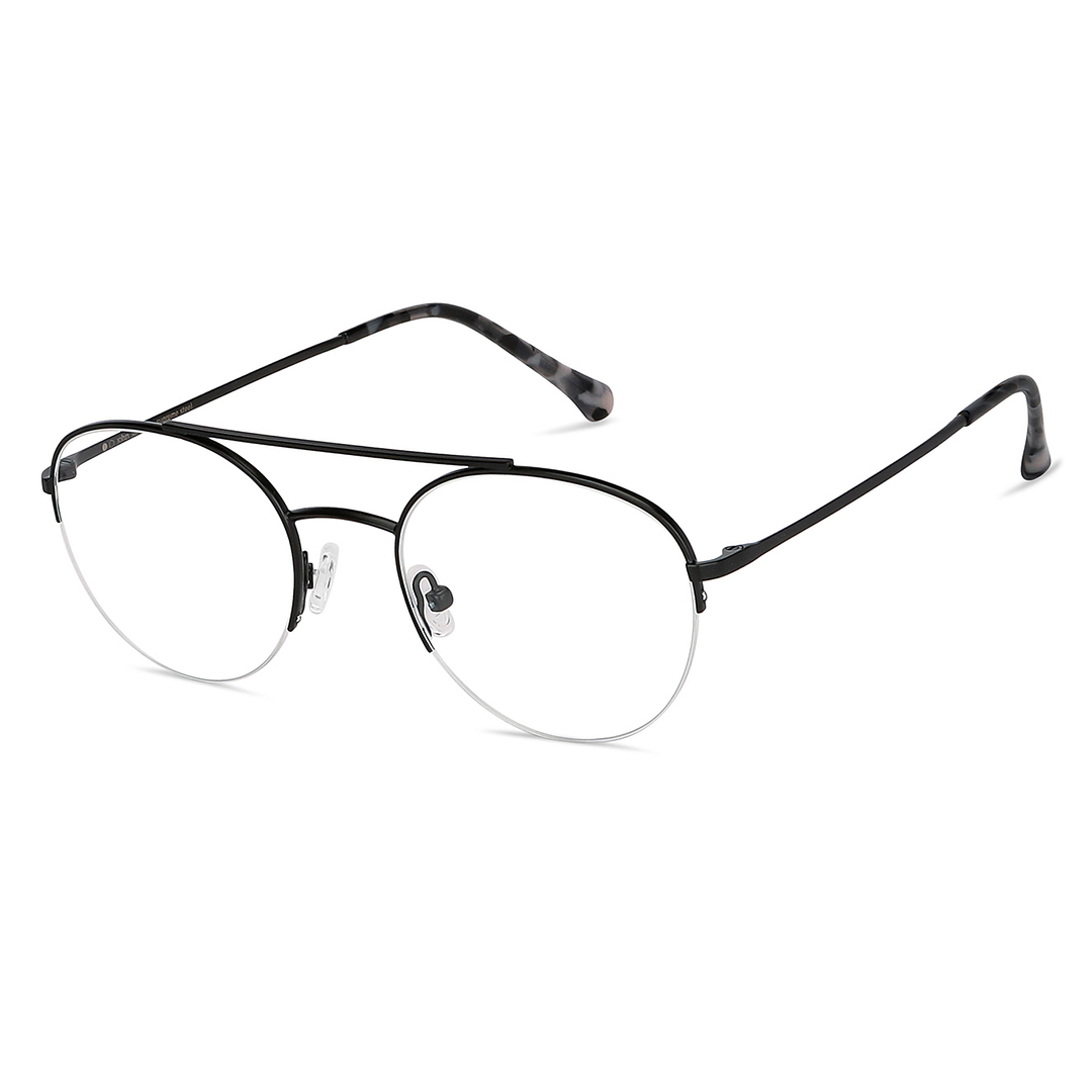 Buy Black Grey Half Rim Aviator John Jacobs Supreme Steel JJ E13586 ...