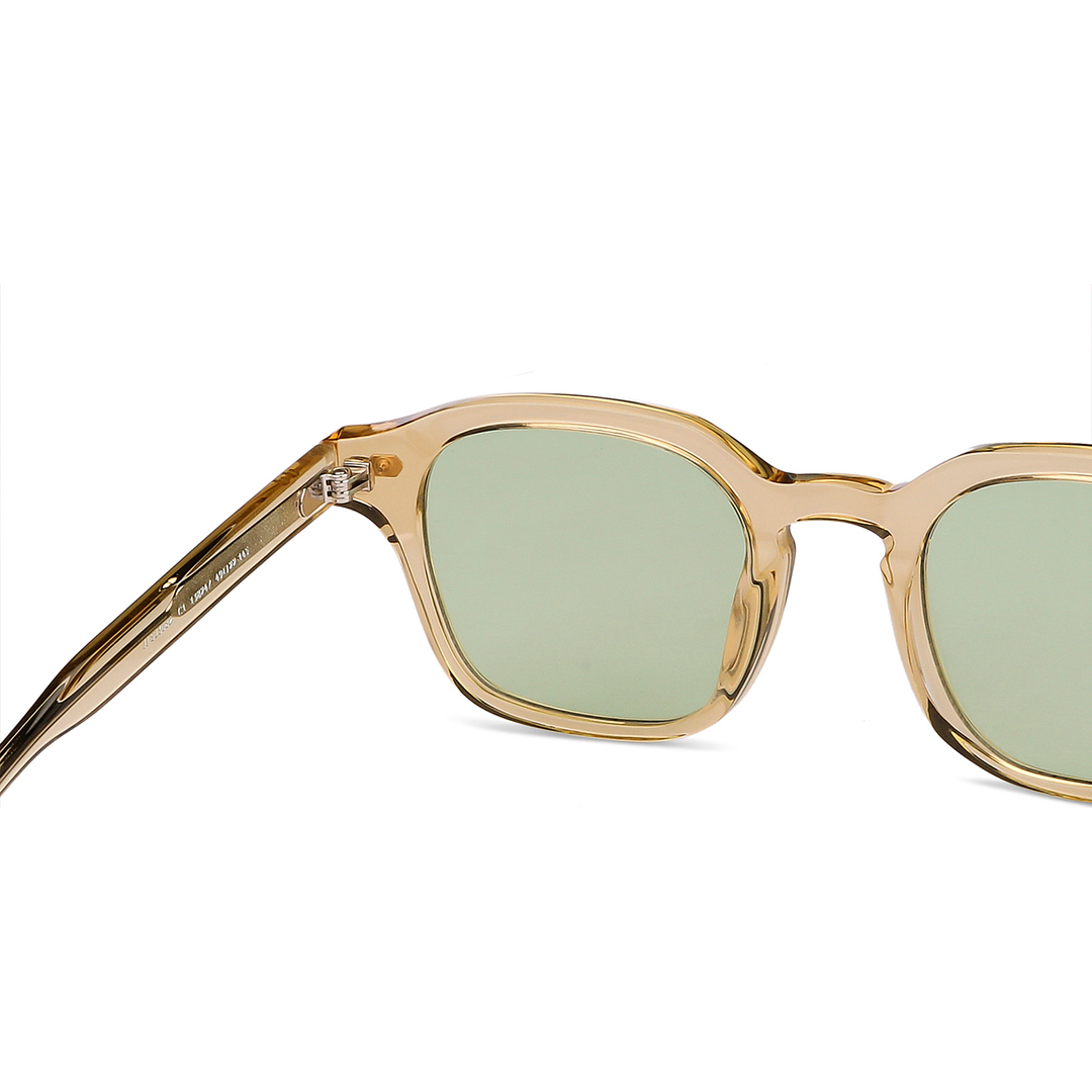 Buy Gold Transparent Light Green Full Rim Square John Jacobs JJ Tints ...