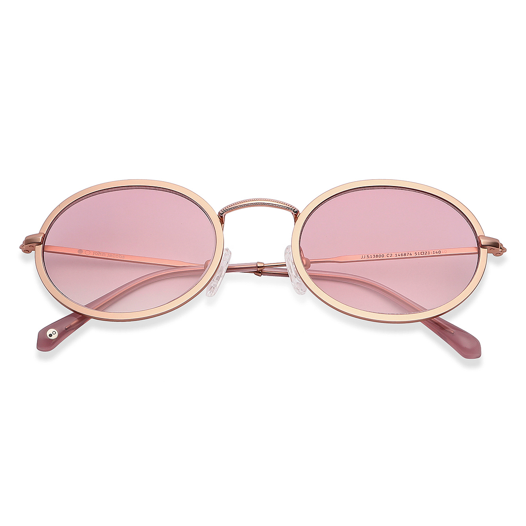 Buy Rose Gold Pink Pink Gradient Full Rim Round John Jacobs JJ Tints JJ ...