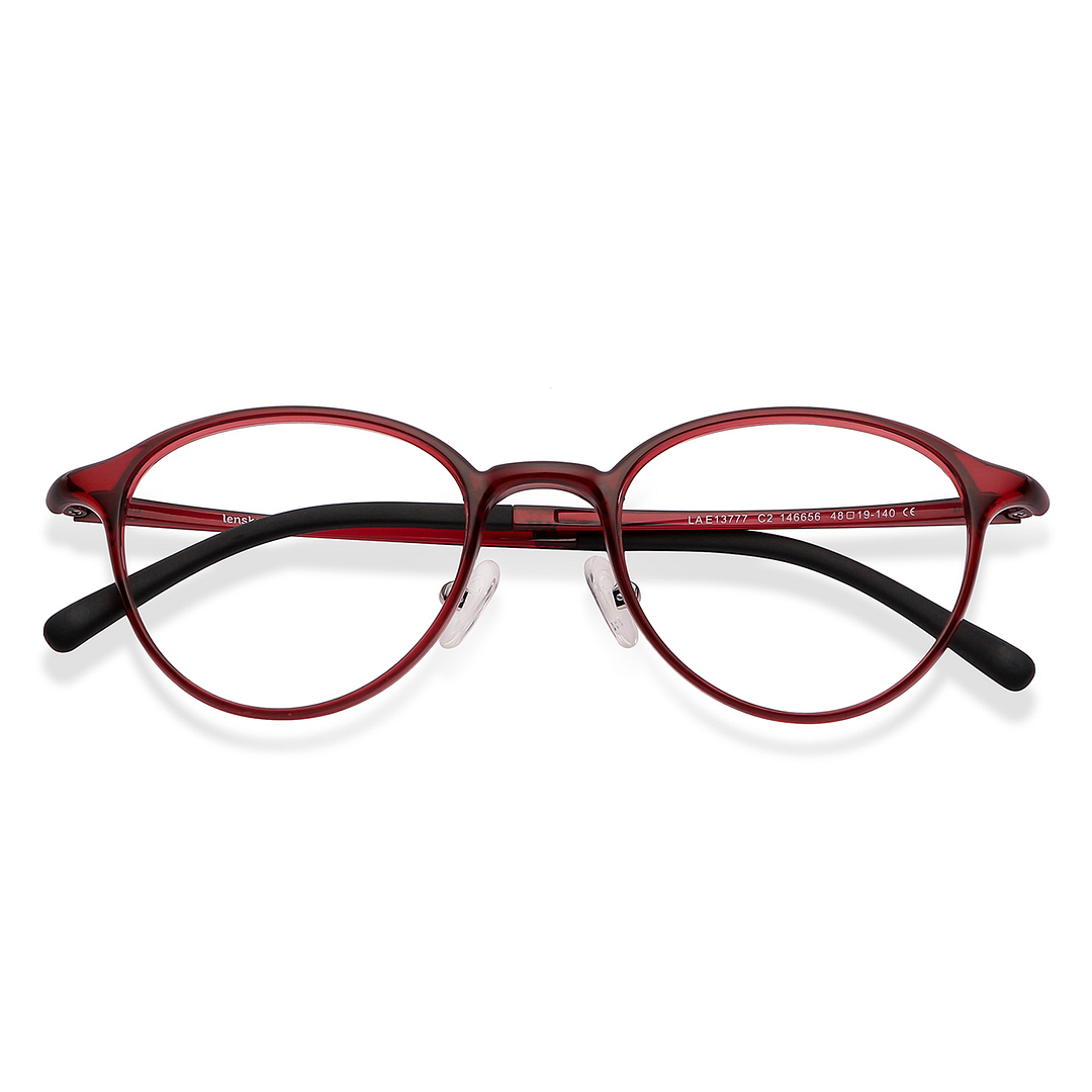 Buy Lenskart Air Red Ultem Round Spectacles Online || Lenskart ...
