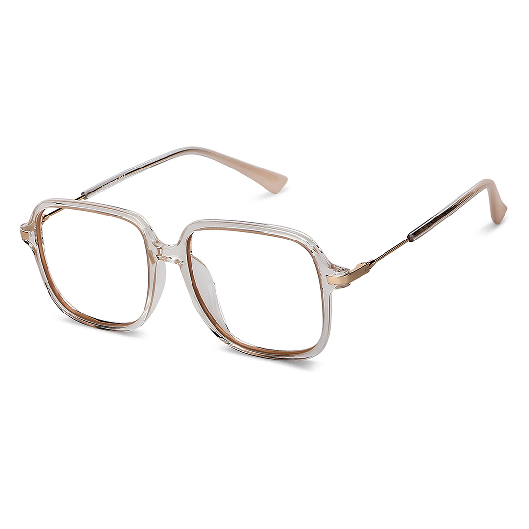 Buy Cream Transparent Gold Cream Full Rim Square Lenskart SG Essentials ...