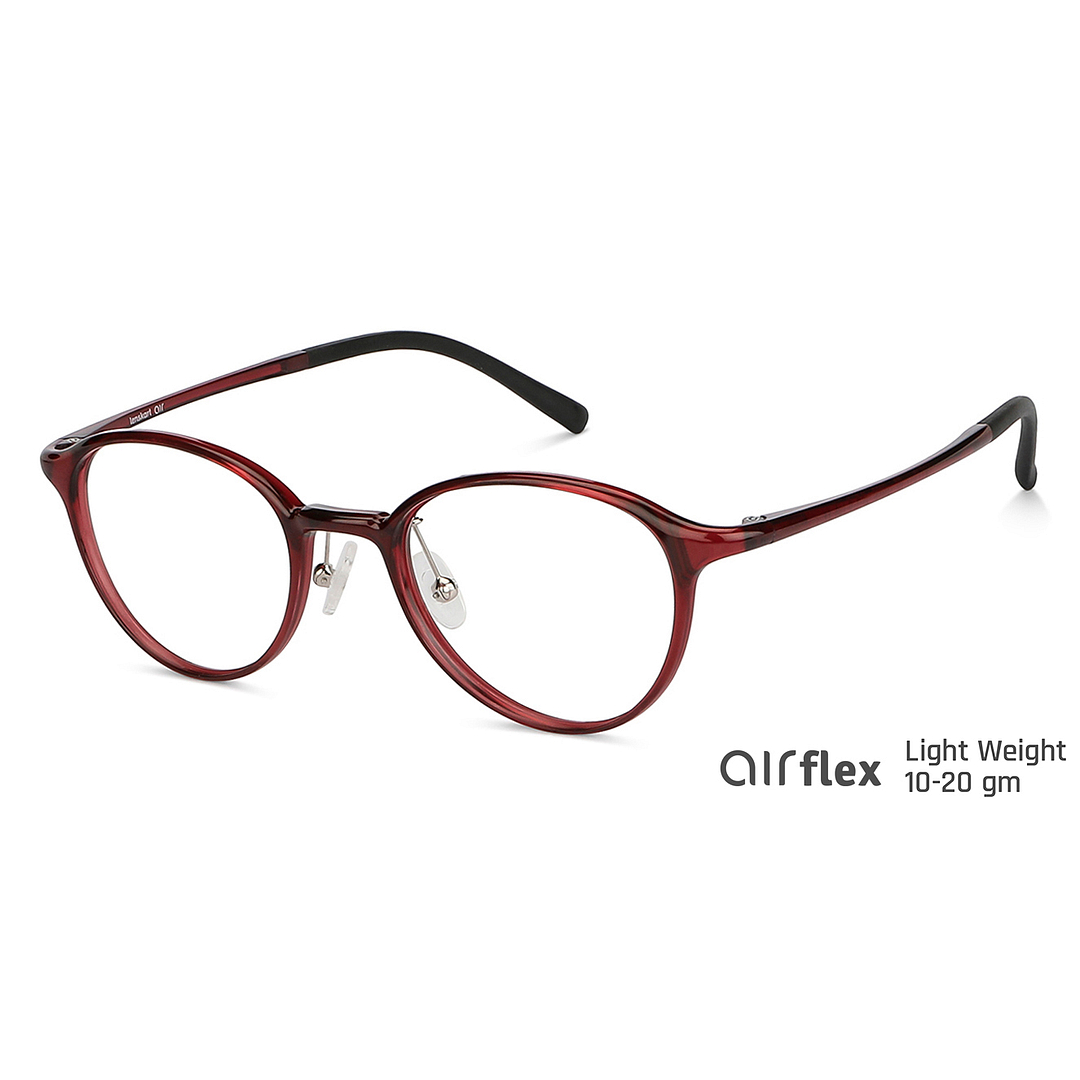 Buy Lenskart Air Red Ultem Round Spectacles Online || Lenskart ...