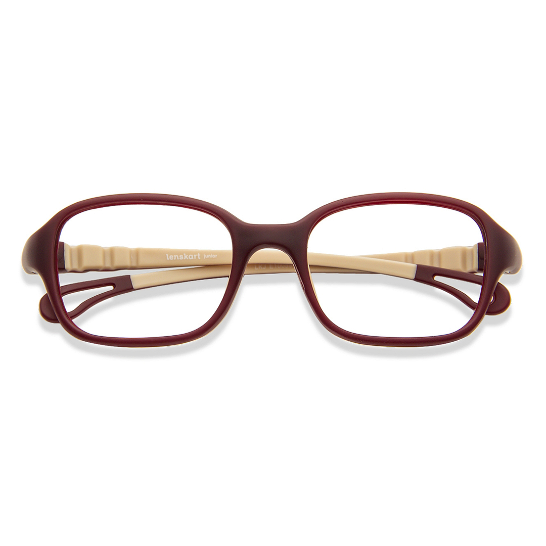 Buy Kids Glasses: Matte Maroon Brown Full Rim Geometric Kids 2-5 yrs ...