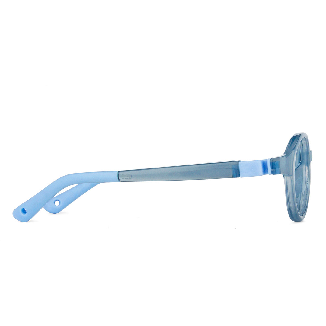 Blue-Block Kids Computer Glasses: Sky Blue Full Rim Round Kids 2-5 Yrs ...