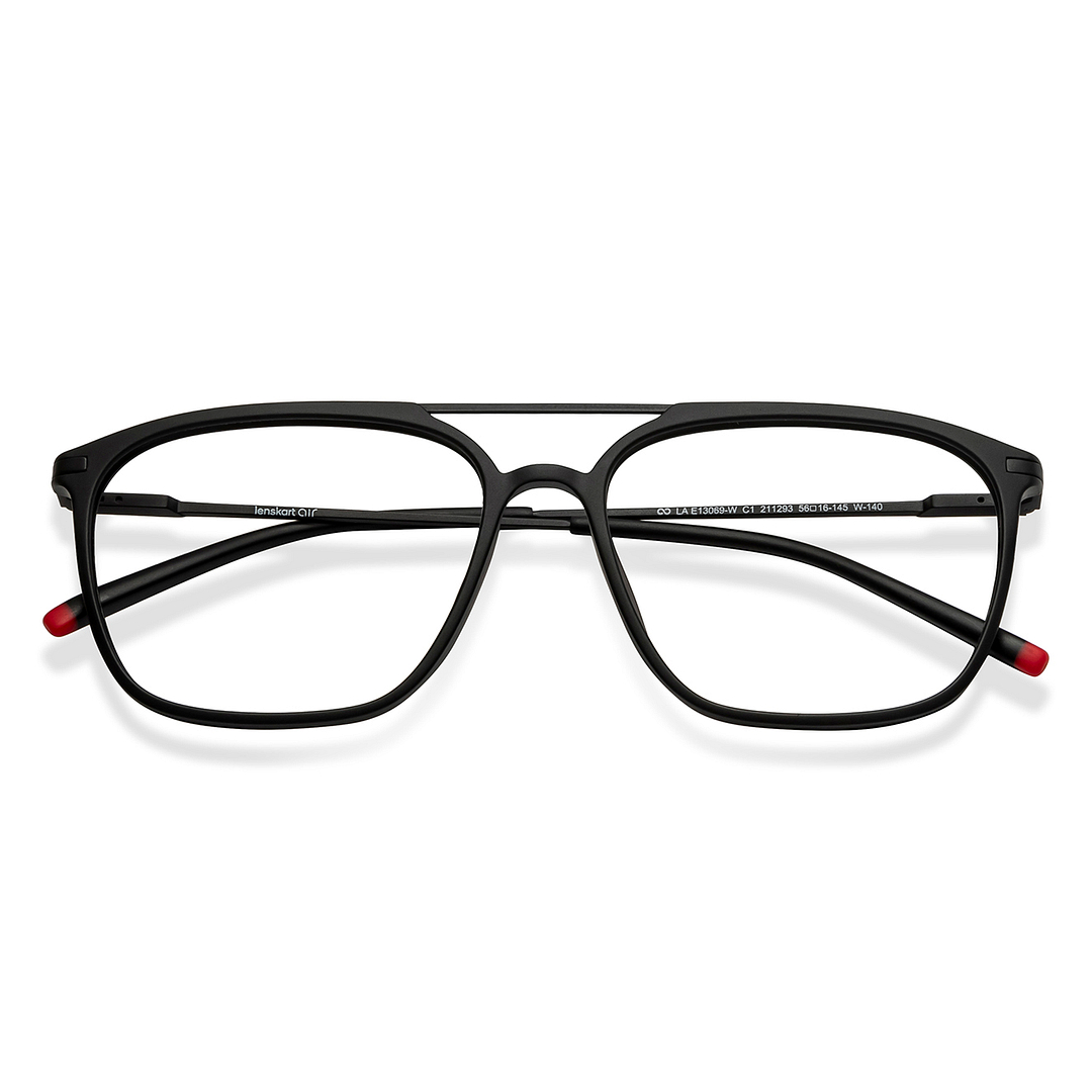 Black Full Rim Square Lenskart Air Pop LA E13069-W-C1 Eyeglasses