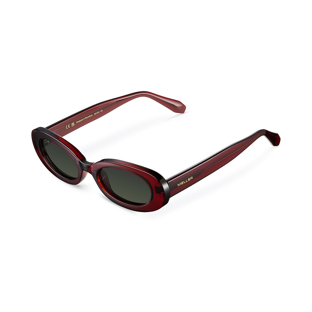 Green Maroon Full Rim Oval Meller S19240 Polarized Sunglasses