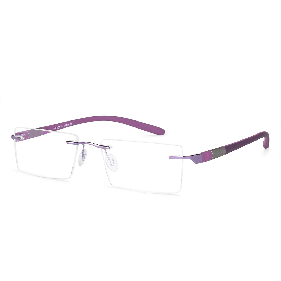 Buy Purple Rimless Rectangle Vincent Chase SLEEK STEEL 156 -C7 ...