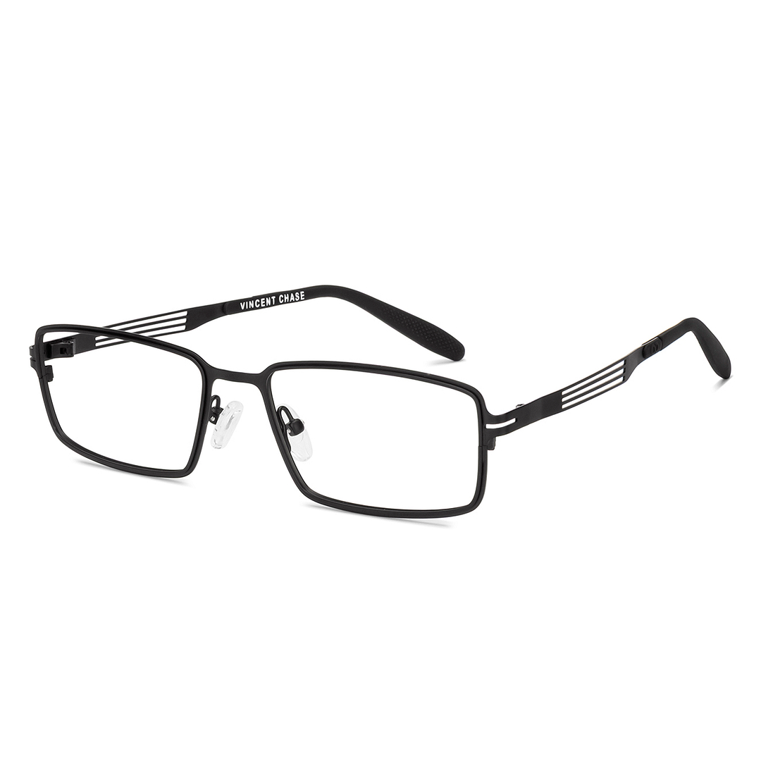 Buy Black Full Rim Rectangle Vincent Chase VC SLEEK STEEL VC E000724 ...