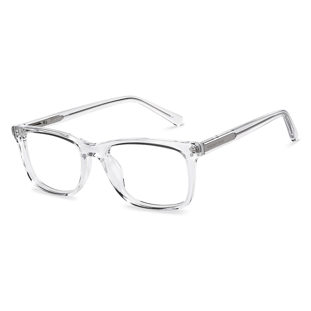 Buy Transparent Full Rim Rectangle Vincent Chase Classic Acetate VC ...