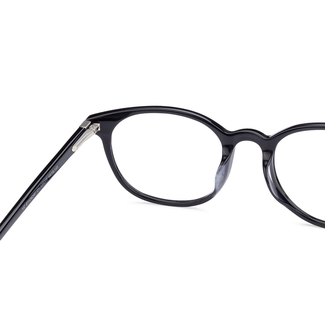 Buy Vincent Chase Black HD Acetate Round Spectacles Online || Lenskart ...
