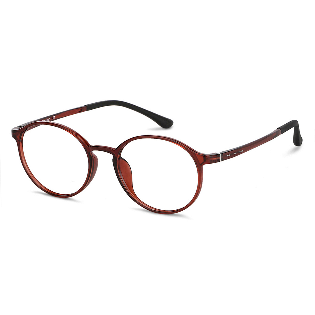 Maroon Transparent Black Full Rim Round Lenskart Air Flex VC E11491 ...