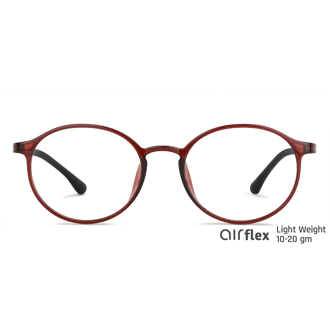 Buy Maroon Transparent Black Full Rim Round Lenskart Air Online Air ...