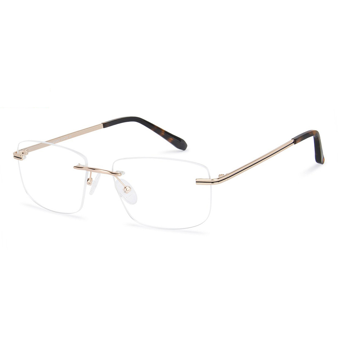 Buy Gold Tortoise Rimless Rectangle Vincent Chase SLEEK STEEL VC E11789 ...