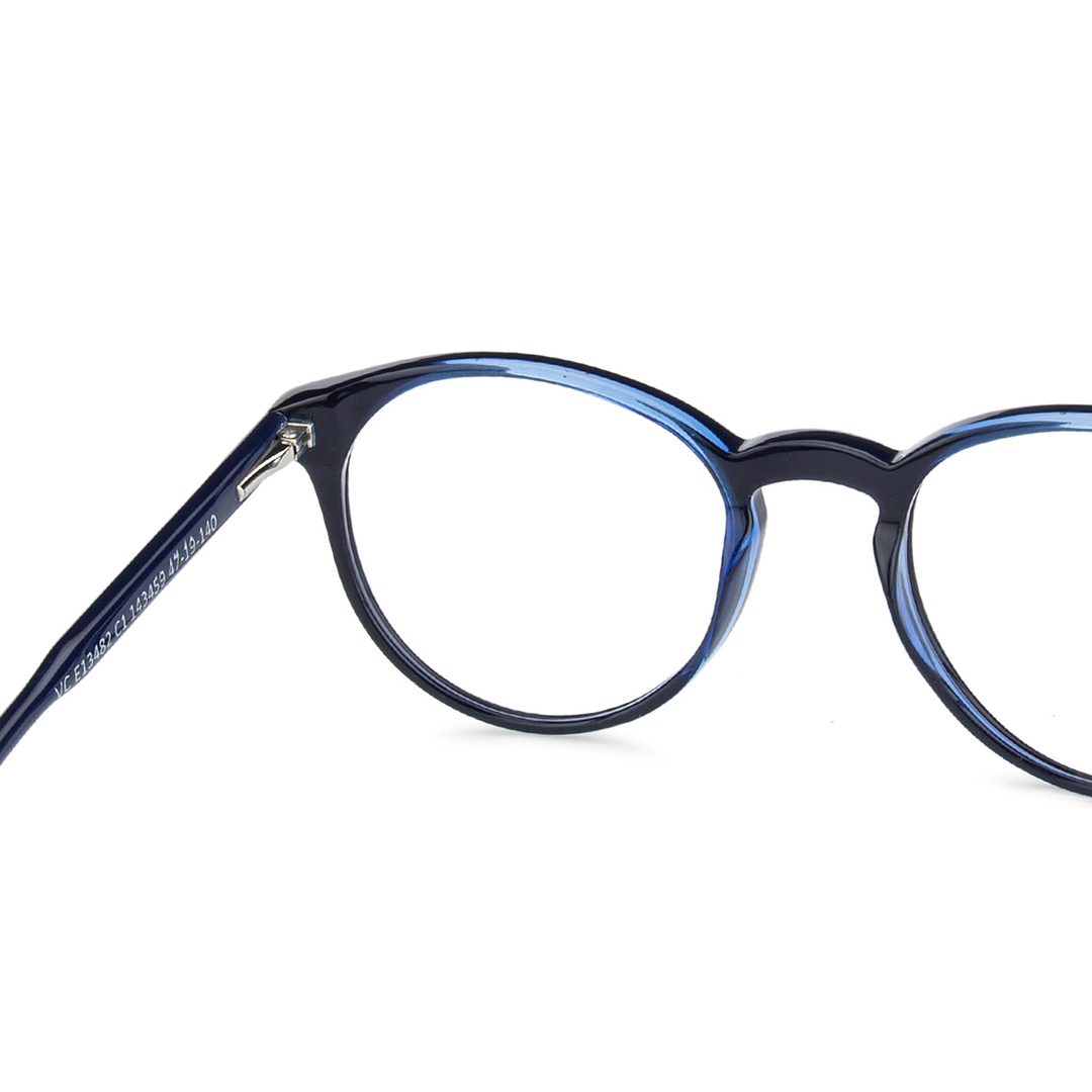 Buy Blue Transparent Blue Full Rim Round Vincent Chase VC Classic ...